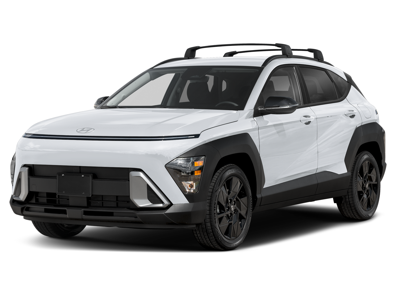 2026 Hyundai KONA SEL Sport in Atlas White — front three-quarter view