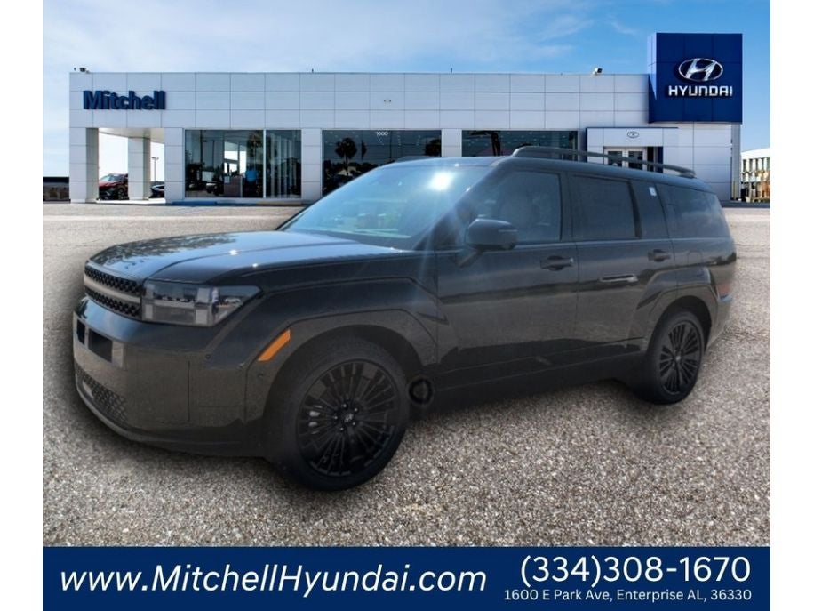 2026 Hyundai SANTA FE HYBRID Calligraphy in Phantom Black — front three-quarter view