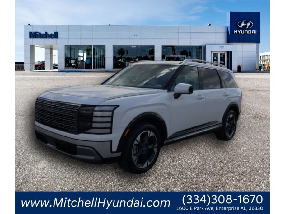 2026 Hyundai PALISADE HYBRID Limited in Creamy White Pearl — front three-quarter view