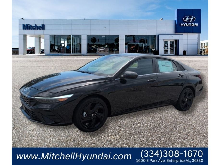 2026 Hyundai ELANTRA SEL Sport Premium in Abyss Black — front three-quarter view